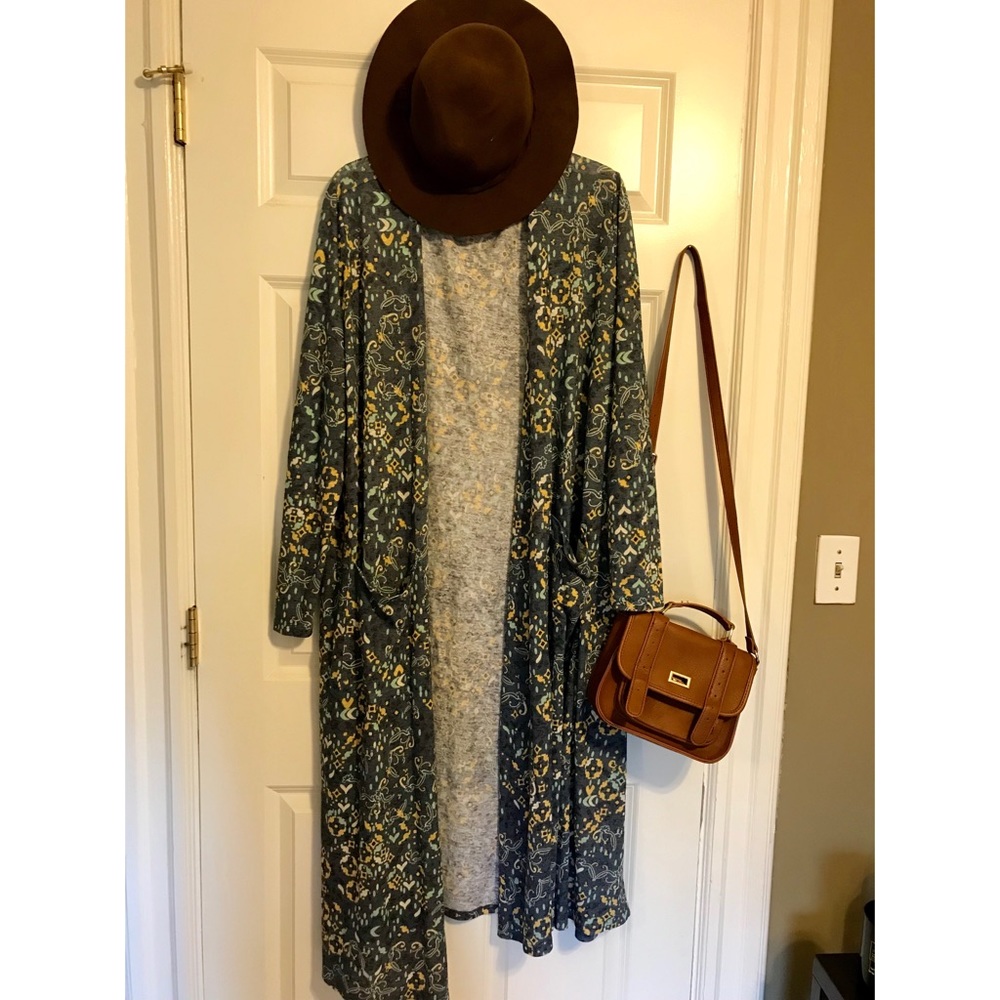 Lularoe Blue Sarah Cardigan Duster